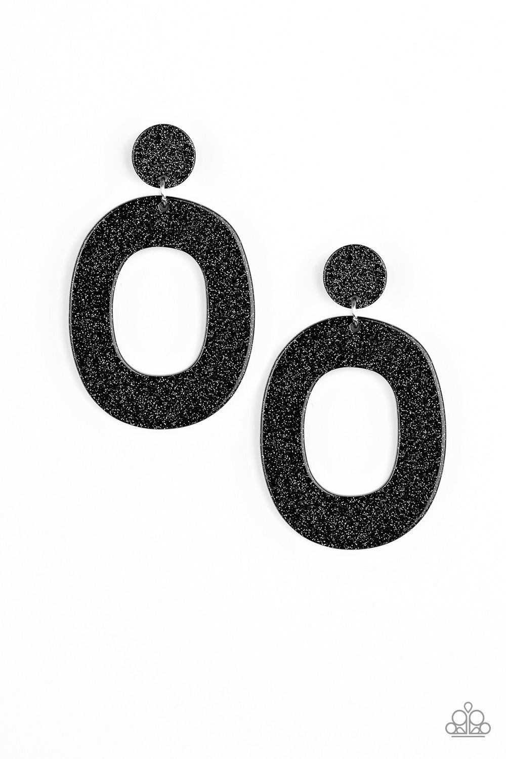 Paparazzi  Miami Boulevard – Black   Post Earrings