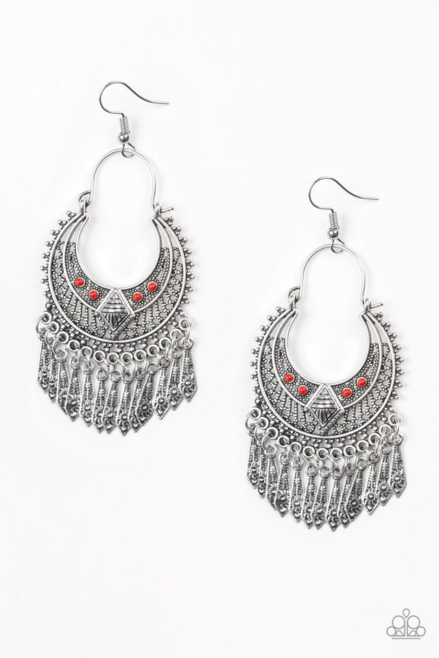 Paparazzi  Walk On The Wildside – Red  Earrings